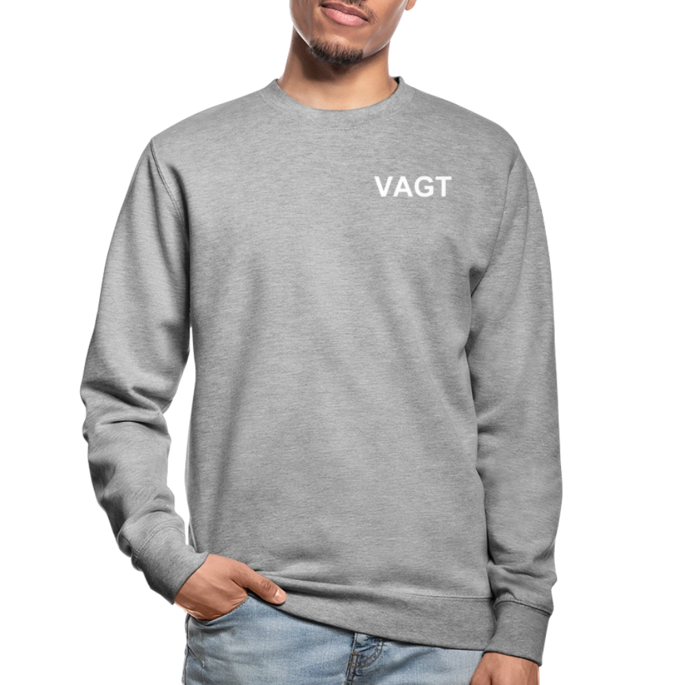 Unisex Vagt Sweatshirt - hvidgrå meleret